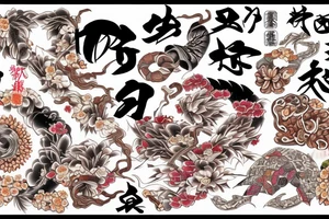 takuza oriental japanese tattoo idea