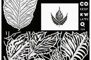 Kratom leaf with a lettering underneath saying "krap" tattoo idea
