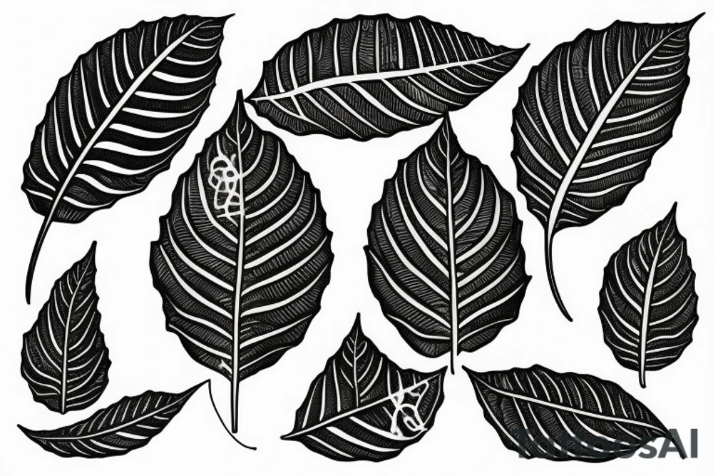 Kratom leaf tattoo idea