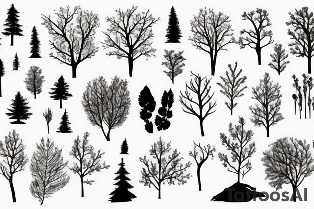 Empty forest tattoo idea