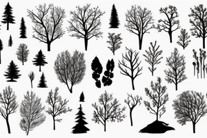 Empty forest tattoo idea