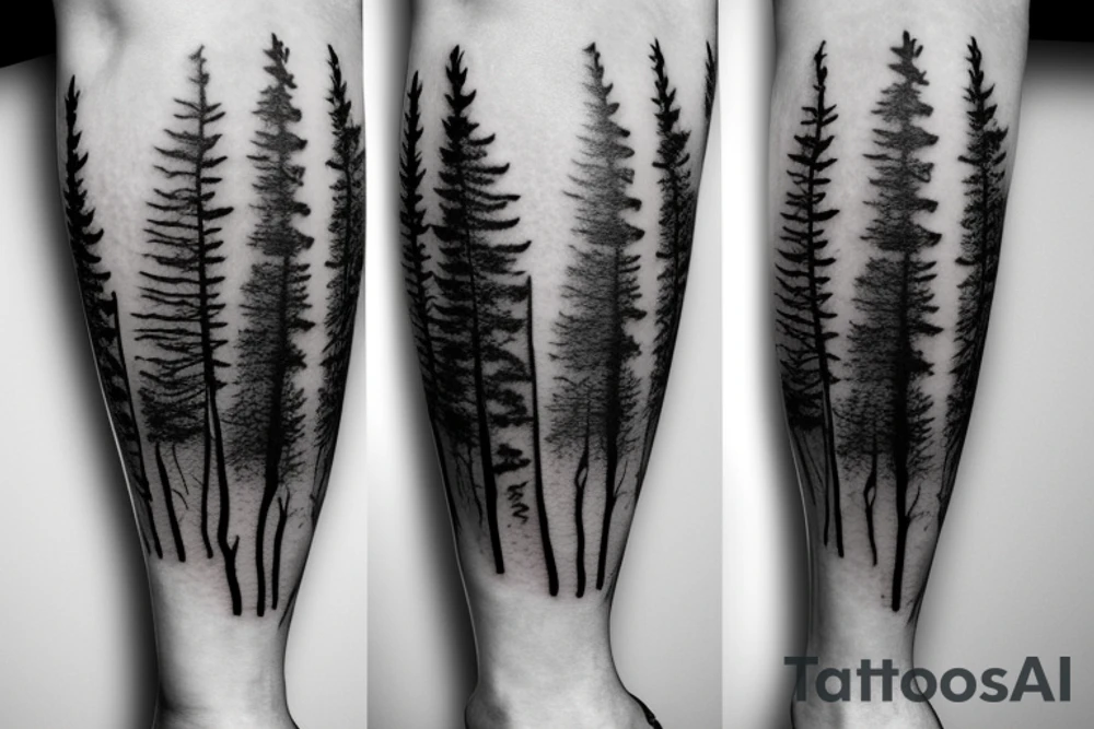 Empty forest tattoo idea