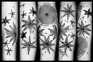 1 electric pole line with starry background tattoo idea