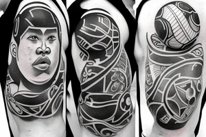 Filipino,basketball,guy shooting ball,simplistic tattoo idea
