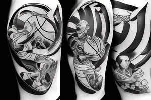 Filipino,basketball,guy shooting ball,simplistic tattoo idea