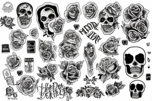 I'd rather be sad then happy on demand tattoo idea