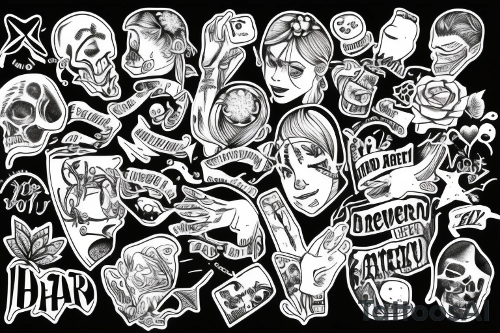 I'd rather be sad then happy on demand tattoo idea