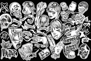 I'd rather be sad then happy on demand tattoo idea