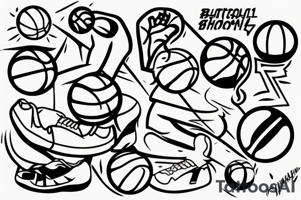 Filipino,basketball,guy shooting ball,simplistic tattoo idea