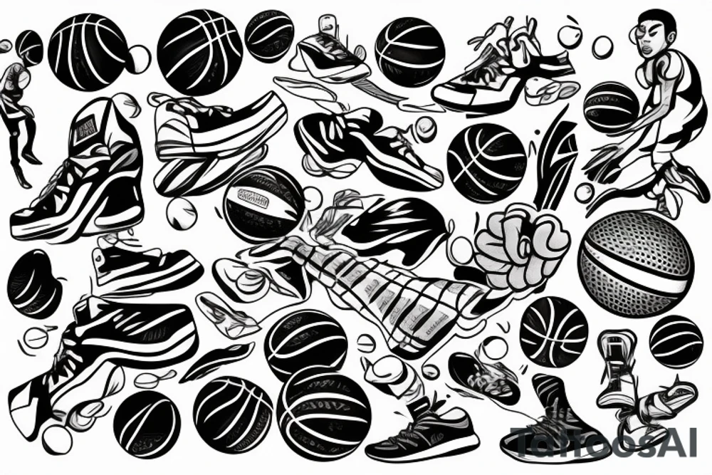 Filipino,basketball,guy shooting ball,simplistic tattoo idea