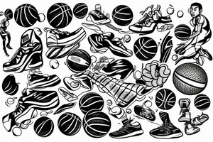 Filipino,basketball,guy shooting ball,simplistic tattoo idea