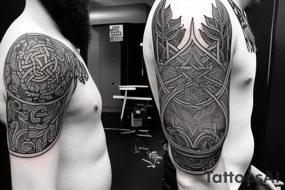 Masculine nature and flower themed tattoos that would suit a viking tattoo idea