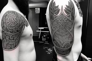 Masculine nature and flower themed tattoos that would suit a viking tattoo idea