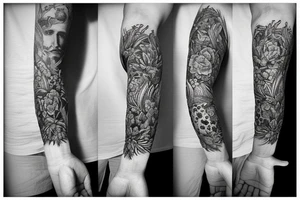 Masculine nature and flower themed tattoos that would suit a viking tattoo idea