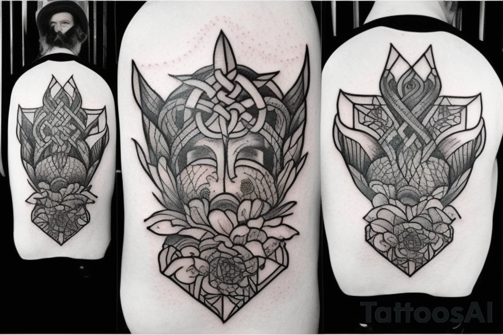 Masculine nature and flower themed tattoos that would suit a viking tattoo idea