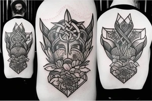 Masculine nature and flower themed tattoos that would suit a viking tattoo idea