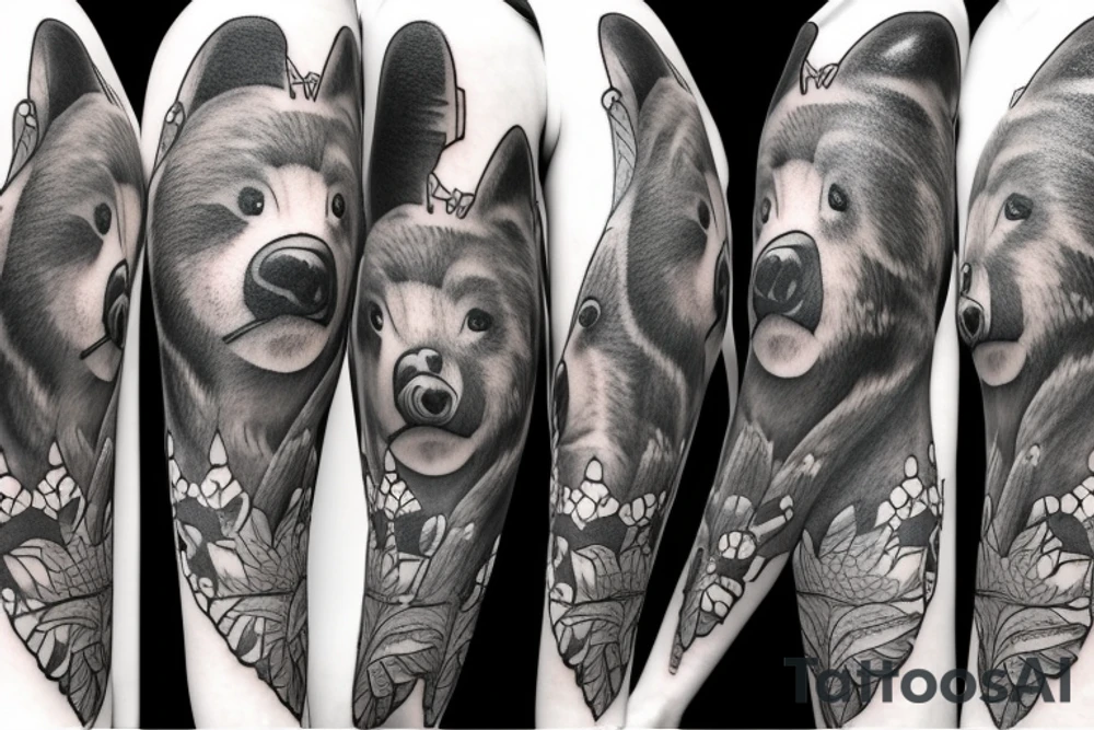 Baloo the bear walking tattoo idea