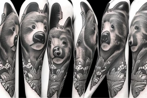 Baloo the bear walking tattoo idea