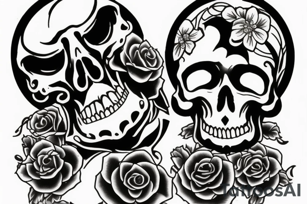 Hourglass with reaper skull tattoo idea