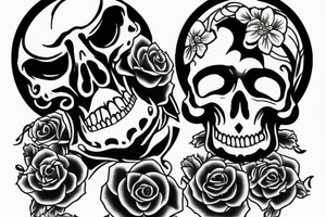 Hourglass with reaper skull tattoo idea
