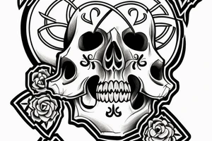 Hourglass with reaper skull tattoo idea