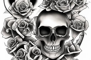 Hourglass with reaper skull tattoo idea
