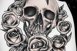 Hourglass with reaper skull tattoo idea