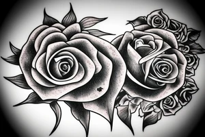 Withered rose with eyes in the middle tattoo idea