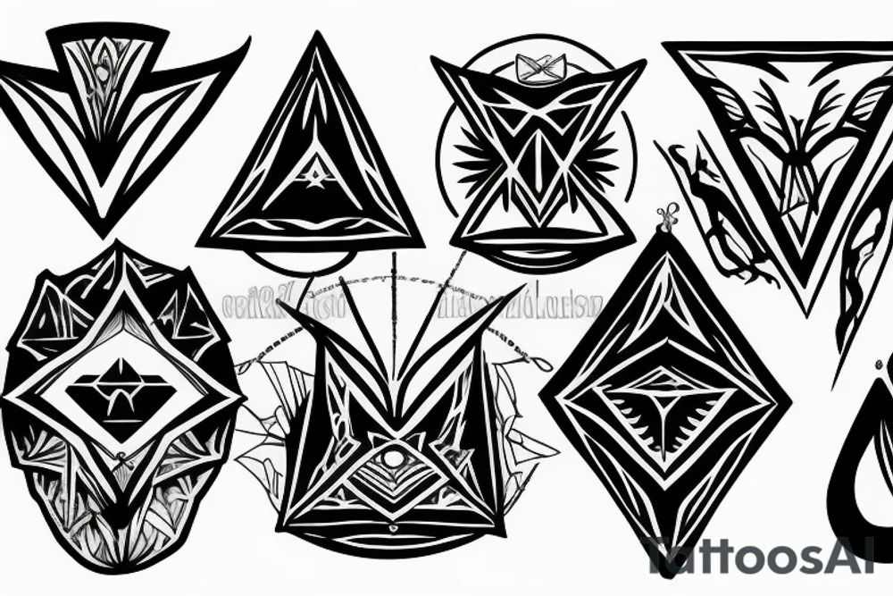 Gothic tattoo or illuminati designs tattoo idea