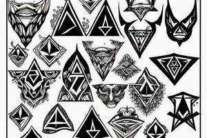 Gothic tattoo or illuminati designs tattoo idea