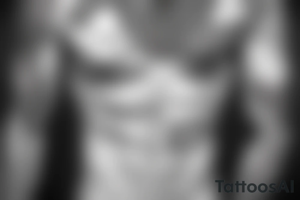 half white blonde young man half tiger with a lean and slim muscle type body a Egyptian pyramid tattoo idea