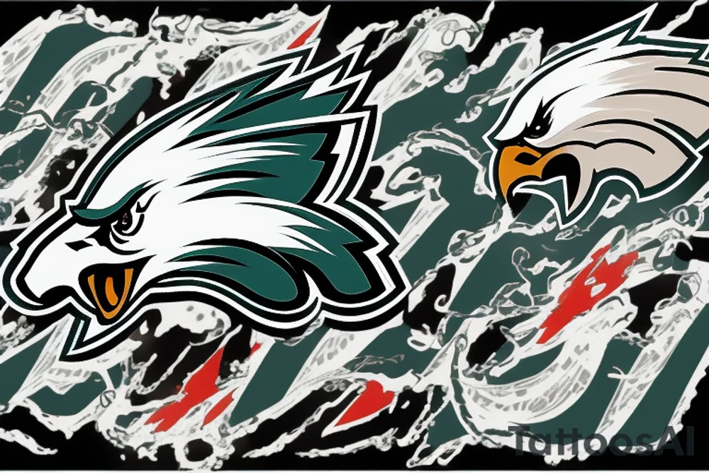 the Philadelphia eagles logo in space tattoo idea