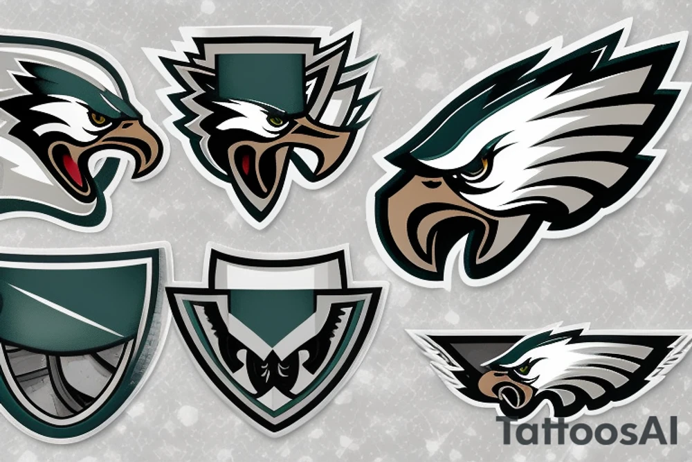 the Philadelphia eagles logo in space tattoo idea