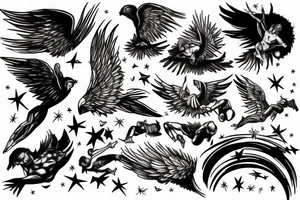 Icarus falling from the sky tattoo idea