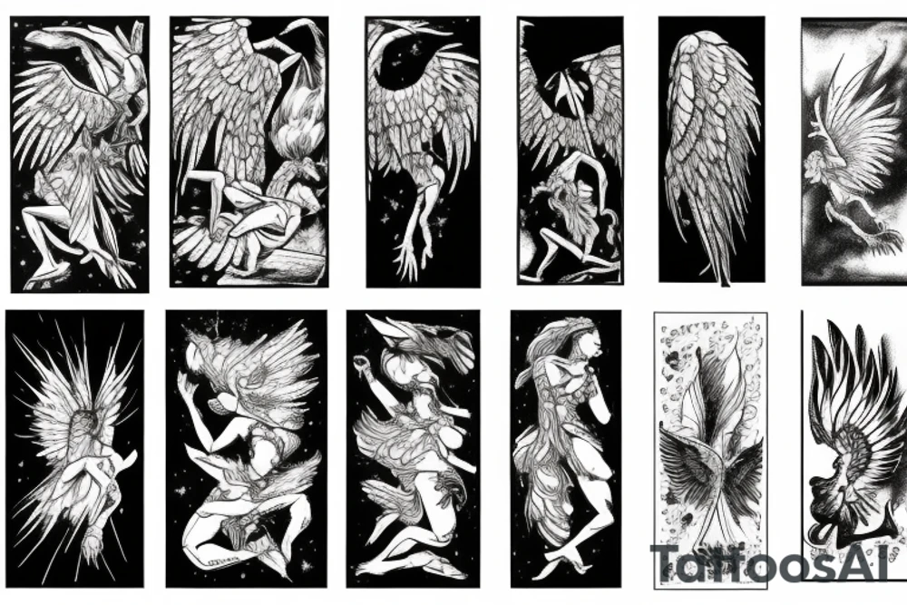 Icarus falling from the sky tattoo idea