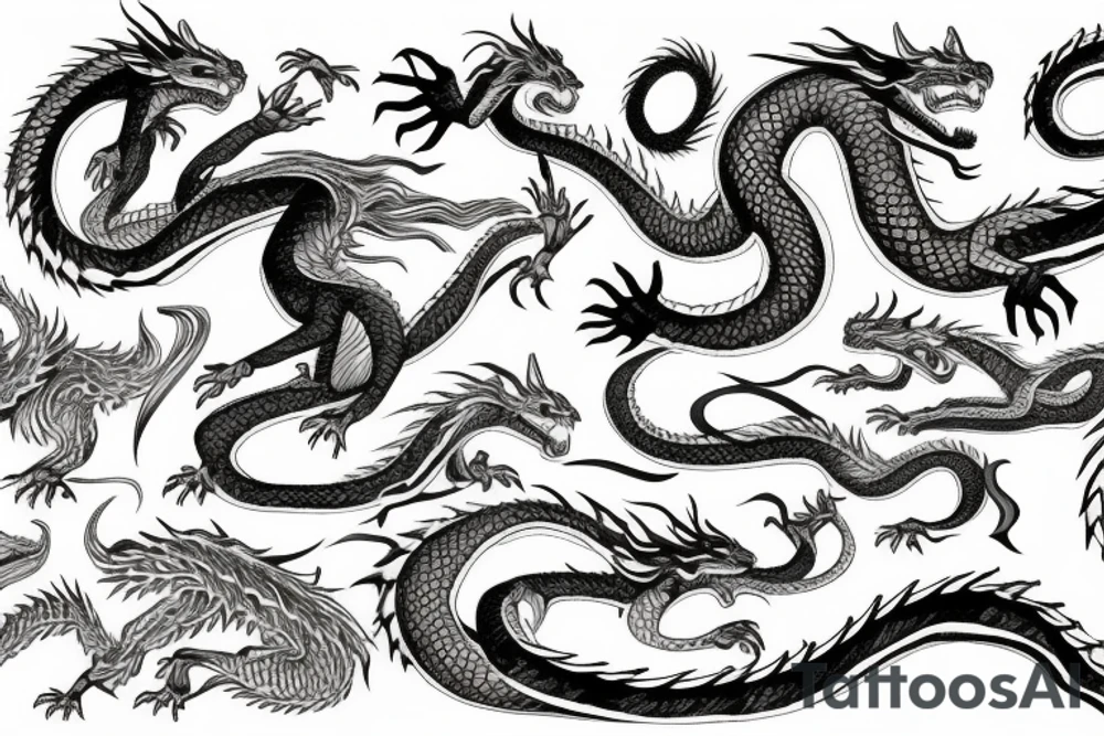 Norse mythology dragon tattoo idea
