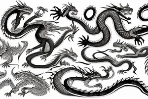 Norse mythology dragon tattoo idea