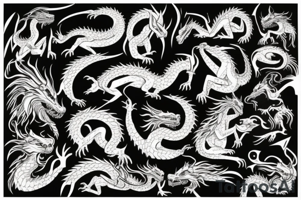 Norse mythology dragon tattoo idea