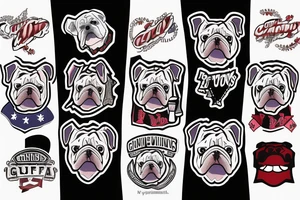 UGA the bulldog holding the national championship trophy tattoo idea
