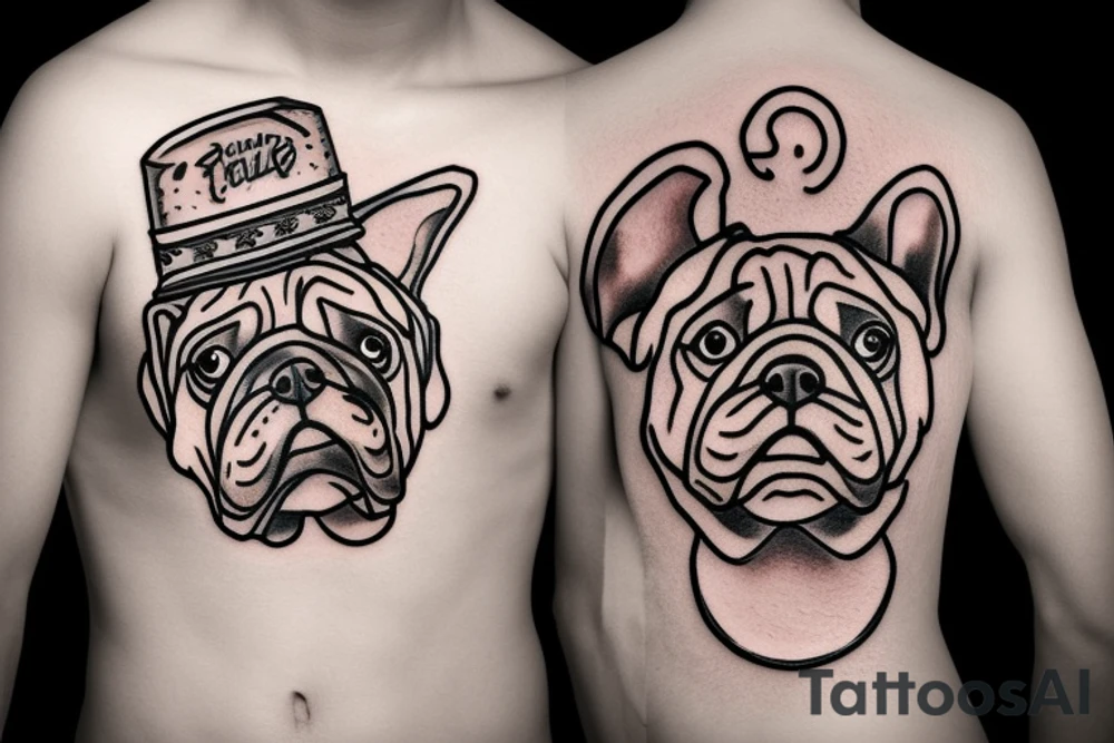 UGA the bulldog holding the national championship trophy tattoo idea