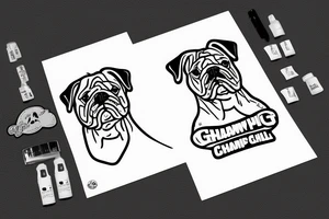 UGA the bulldog holding the national championship trophy tattoo idea