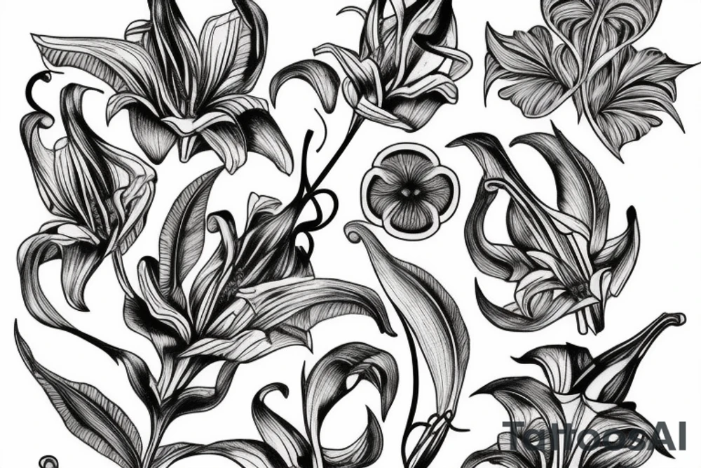 lilium bosniacum tattoo idea