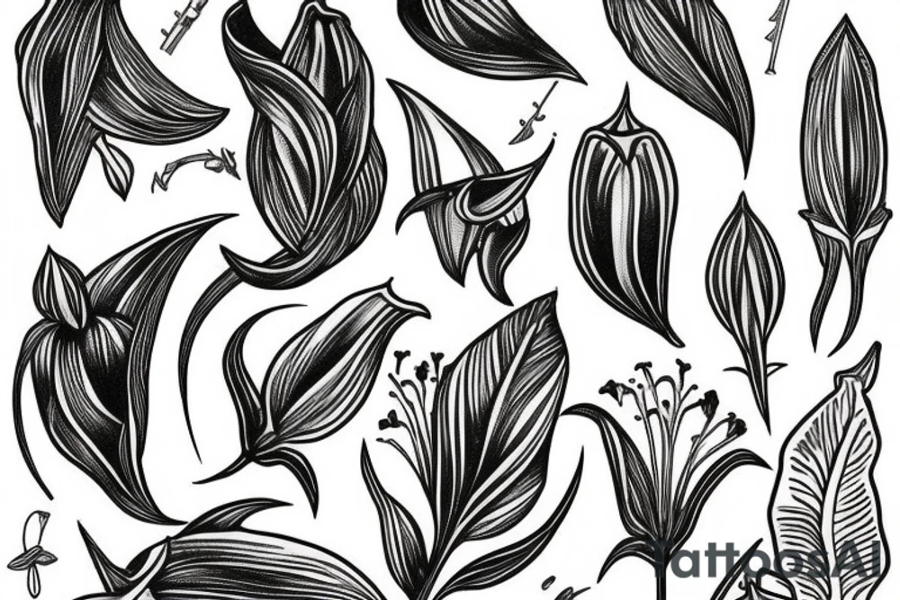 lilium bosniacum tattoo idea