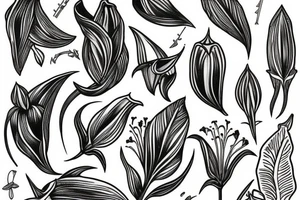 lilium bosniacum tattoo idea