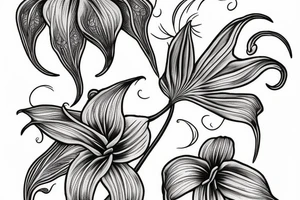 Lilium bosniacum flower tattoo idea