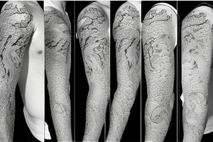 Squid tattoo sleeve that blends in with traditional Japanese koi fish tattoo. tattoo idea