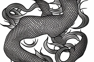 Squid tattoo sleeve that blends in with traditional Japanese koi fish tattoo. tattoo idea