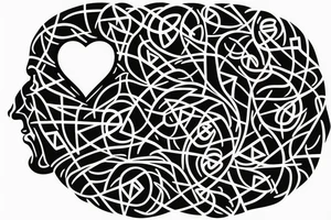 Brain, heart, tree, moth, DNA, cronus, fineline tattoo idea
