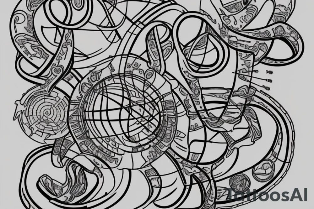DNA strand with names Oliver and Rowan tattoo idea