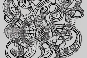 DNA strand with names Oliver and Rowan tattoo idea